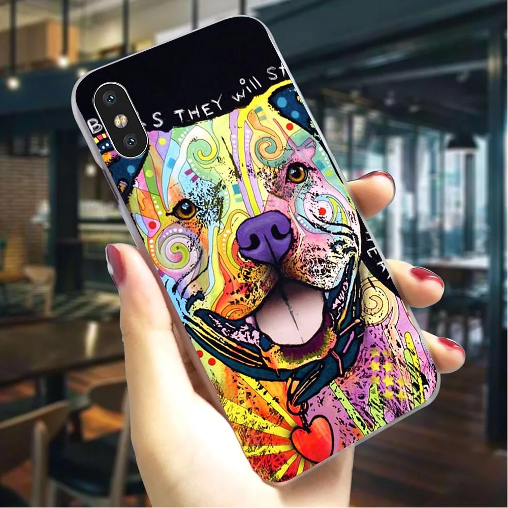 

Hard Cover for iPhone 6S Pitbull dog Case for iPhone XR Cases 8 7 Plus 6 X 5S SE Xs Max Back Covers Protective