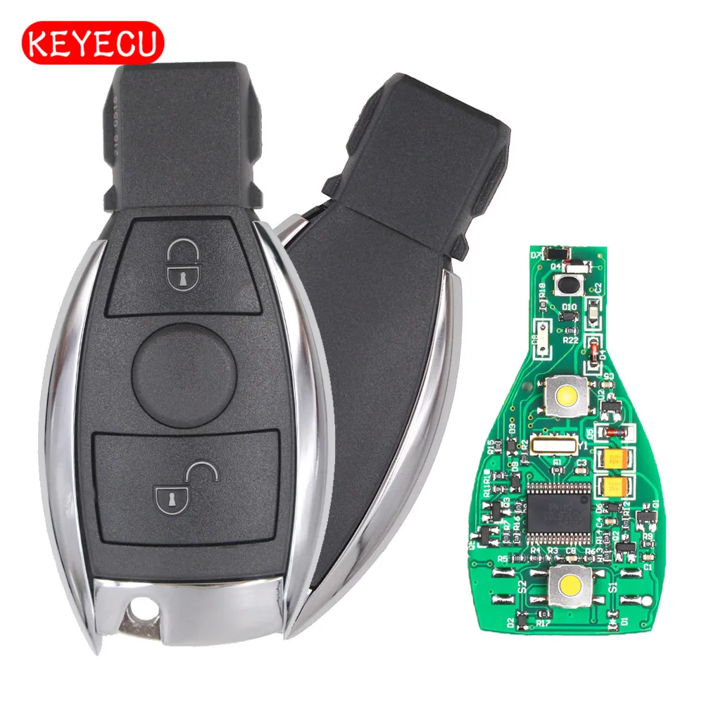 

Keyecu Smart Key 2 Buttons 315MHz 433MHz for Mercedes Benz Auto Remote Key Support NEC And BGA 2000+ Year