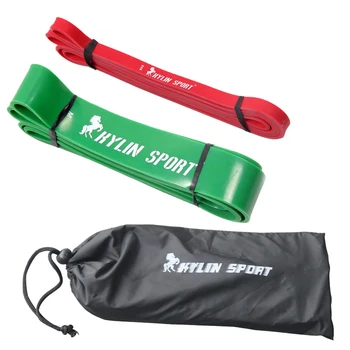 

Free Shipping Set of 2 red and green 2015 New Pilates Combination Cheaper Natural Latex 41" Strength Resistance Bands