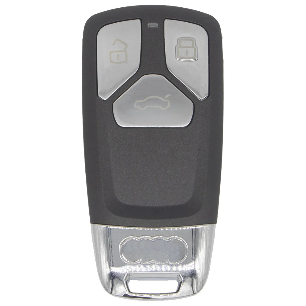 

WhatsKey 3 Button Remote Smart Card Car Key Shell Fob Auto Case For Audi S4 S5 A4 A5 A6L Q3 Q5 Q7 TT 2017 & Insert small blade