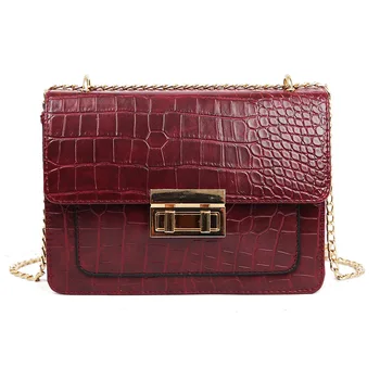

Stone Pattern Crossbody Bags For Women 2019 Fashion Small Solid Colors Shoulder Bag Retro Chain Flap Female Handbags and Purses