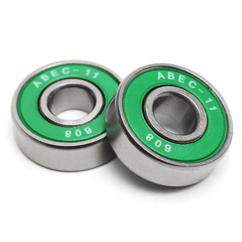 8Pcs 608 ABEC - 11 Skate Roller Inline Skating Scooter Bearing Green Shields Chrome Steel Bearings For Scooter Parts Accessories