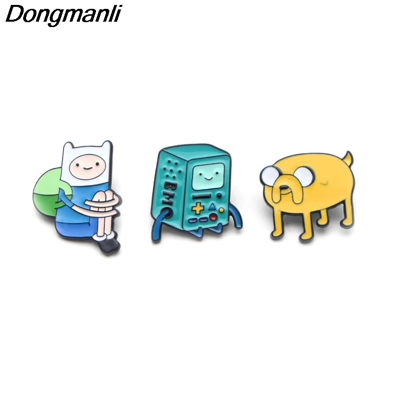 

M1756 DMLSKY Adventure Time BMO pins Jake brooch Enamel Pins Brooch Lapel Pin Clothes Badges brooches for shirt