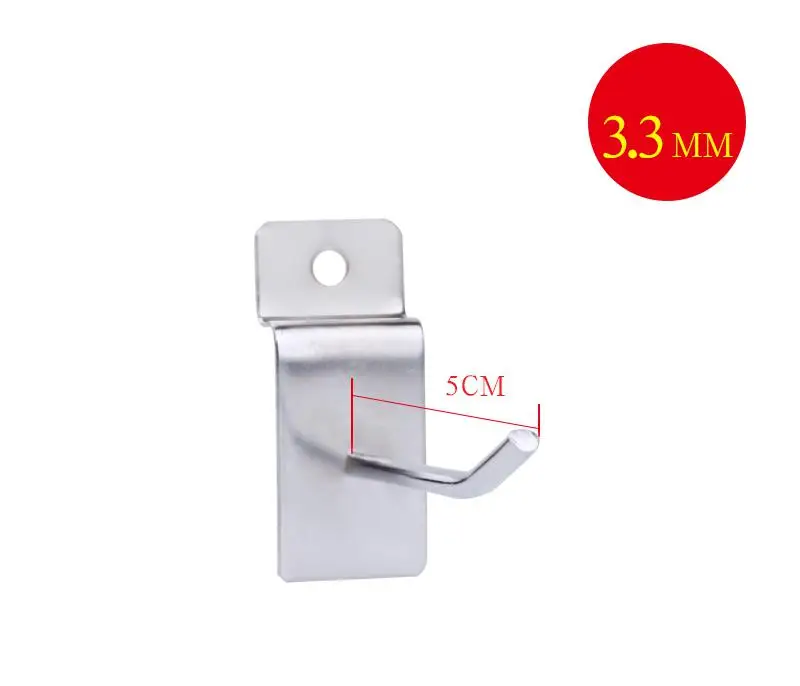 Shelf Mount Bracket Shelf Hook Mount Metal Wall Mounted Organizer Storage Hooks Retailing Merchandise Display Slot Plate Hanger - Цвет: 3.3MM 5CM