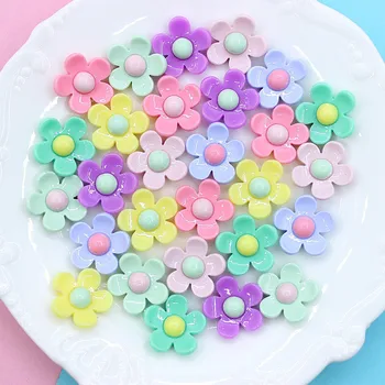 

10Pcs/Lot 3D Flower flatback Resin Cabochons Scrapbook Craft DIY Embellishments decor Headwear accessories 20mm