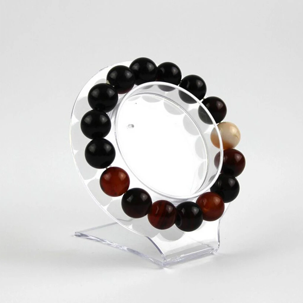 Acrylic Bracelet Display Holder Stand Rack / Bangle Watch Jewelry Organizer Center Hole Dia 5.2cm/2 inch