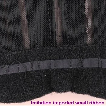 ( 2 Pieces/lot ) FREE Shipping Adjustable Strap Elastic Mesh Glueless Cornrow Crochet Synthetic Braided Weaving Wig Cap Black 6