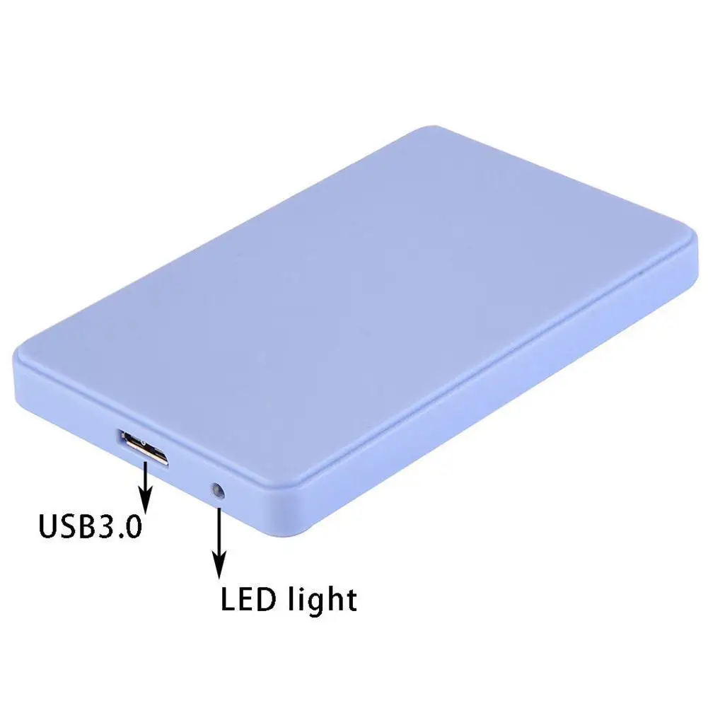 3 Colors 2.5" USB 3.0 SATA HD Box 1TB HDD Hard Drive External Enclosure Case Support Up to 2TB Data transfer backup tool