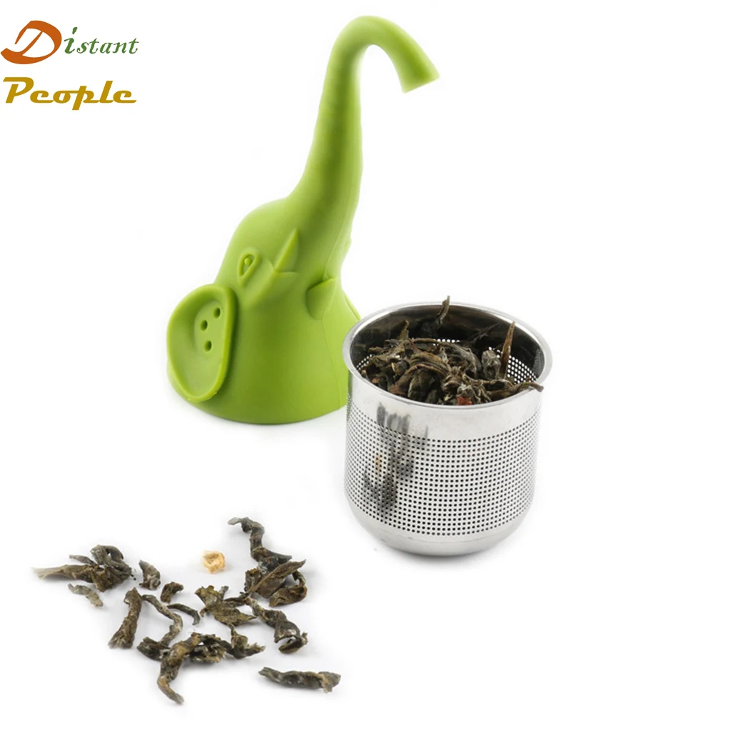 

Elephant Tea Strainer Food Grade Silicone Teaspoon Filter Stainless Steel Loose-leaf Tea Infuser Filter Diffuser Accessories