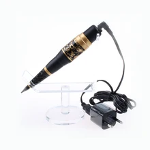 1 шт. Тайваньская оригинальная Золотая тату-машина "дракон" с адаптером питания для профессионального перманентного макияжа бровей губ подводка для глаз