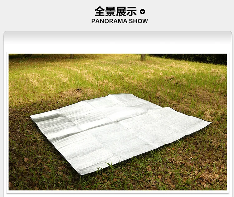 Защита окружающей среды двойной муки алюминиевый влагостойкий коврик палатка коврик 4 человека, открытый пляж чашечки с пушапом алюминиевая фольга ca