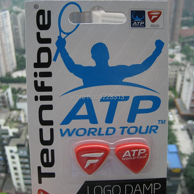 X 2 red Tecnifibre tennis racquet vibration dampener shock absorber