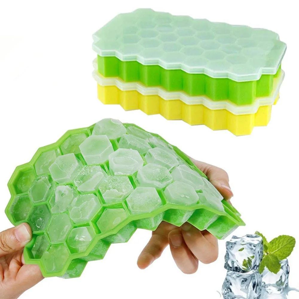 37 grilles nid d/'abeille Mini Glaçons Cube Eco-Friendly Cavité Silicone Tray Mold