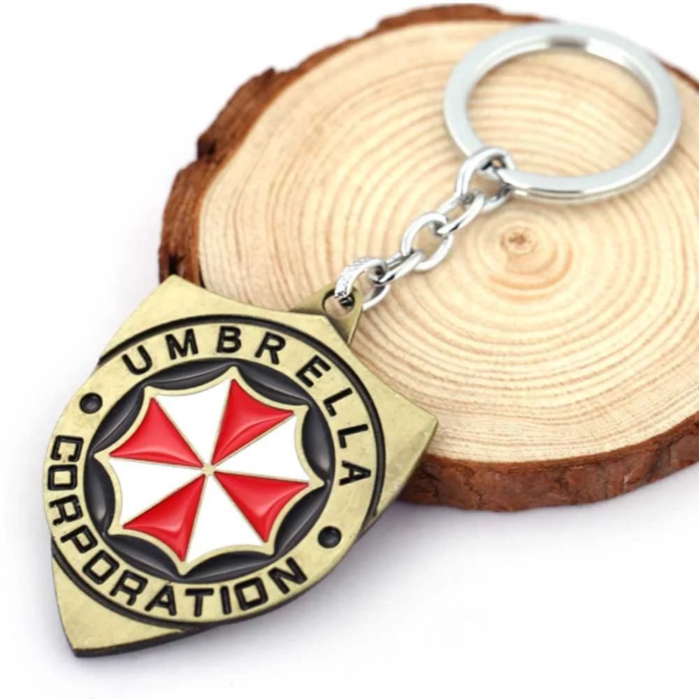 Resident Evil The Final Chapter Umbrella Corporation logo Metal Key chain Fancy Jewelry Costume Cosplay Halloween Movie 4