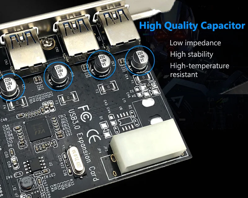 U3V PCI Express Post Card PCI-E USB 3.0 Adapter Card (9)
