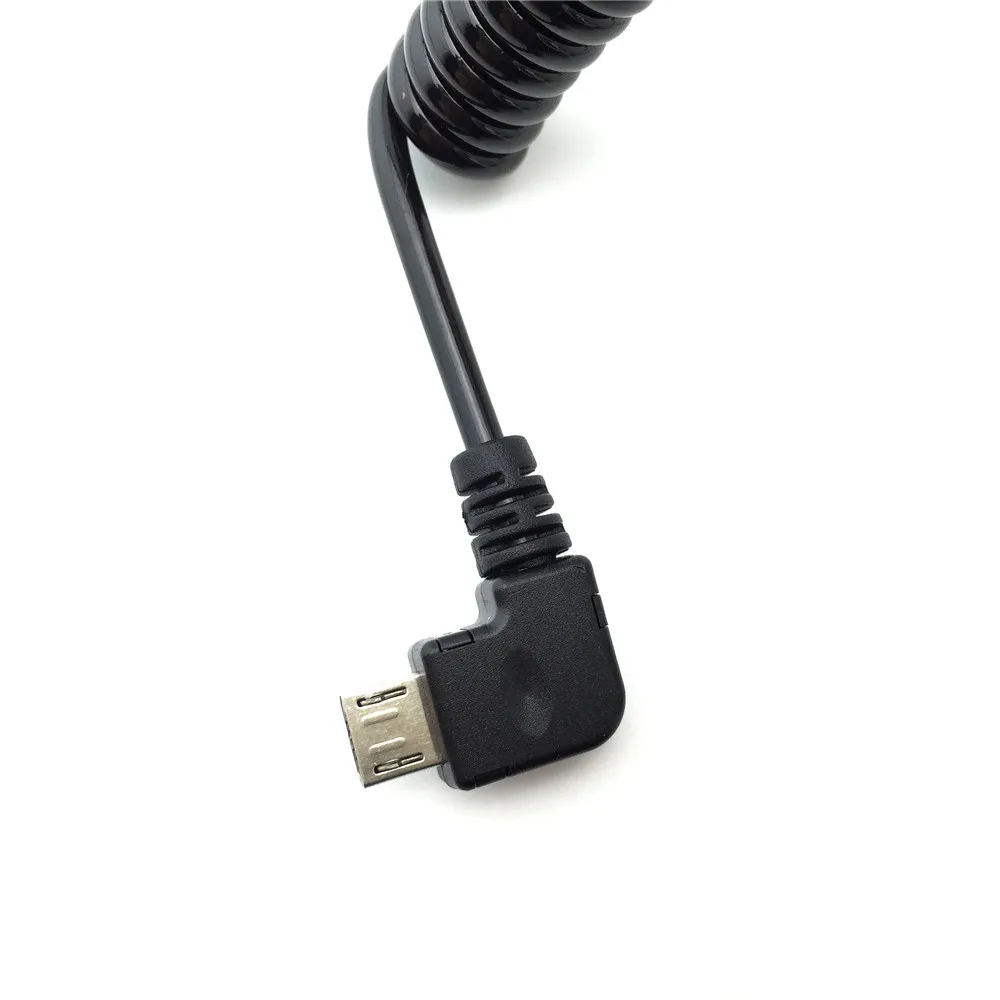 50 см/200 см 90 градусов правый коленчатый пружинный Спиральный USB 2 0 штекер к Micro