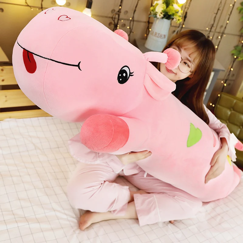 

130cm Giant plush deer animal toys Cartoon soft pillow appease sleeping huggable elk pillow Christmas birthaday gift for kids