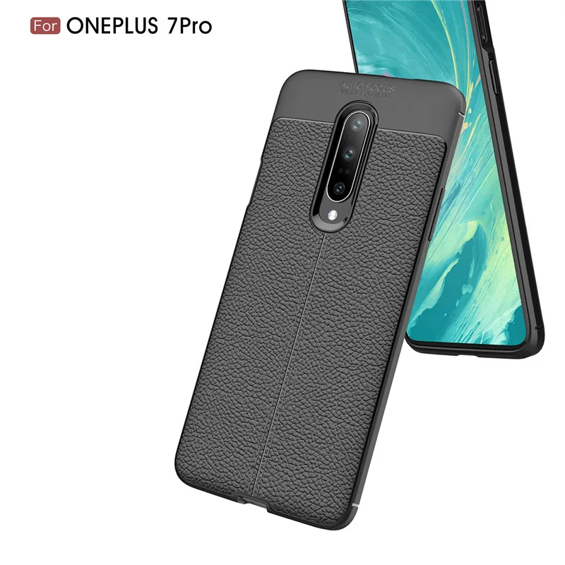 Противоударный кожаный чехол для Oneplus 7 Pro мягкий из ТПУ 3 3T 5 5T 6 6T чехлы каркас |