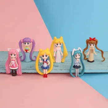 

36piece 7cm Sailor Moon Figures Sailor Chibi Moon Petit Chara Pretty Guardian Princess Serenity figure Model Toys