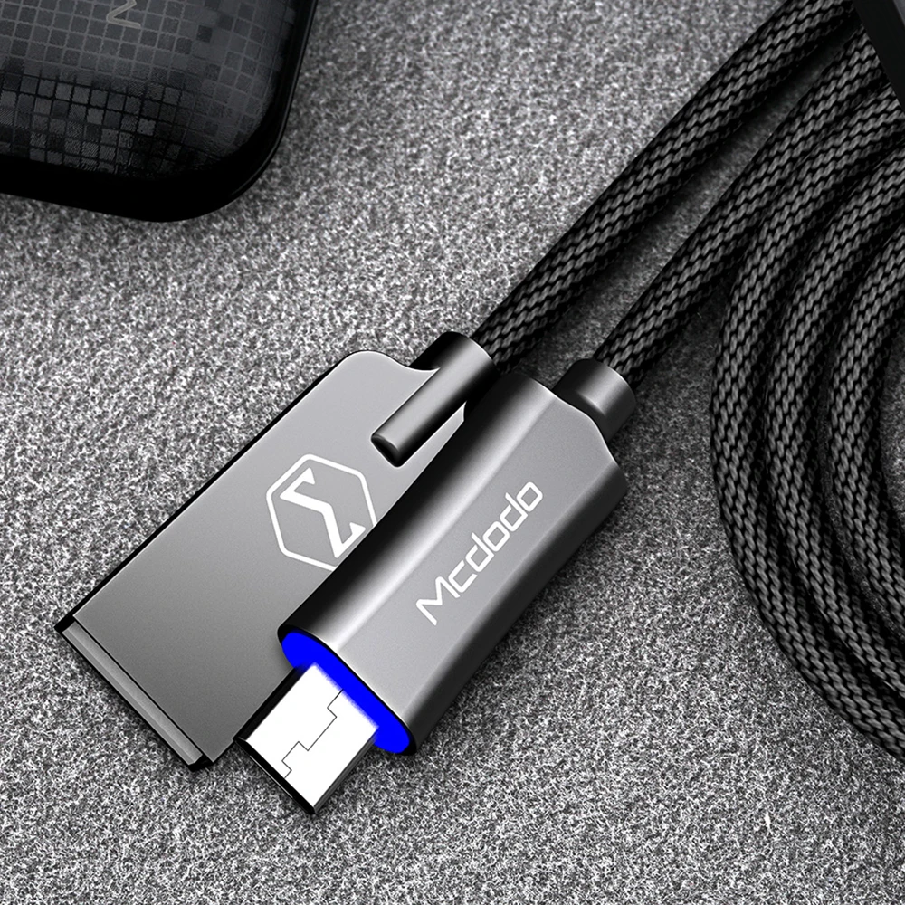 Mcdodo Micro USB кабель QC3.0 Быстрая зарядка нейлоновый USB кабель синхронизации данных для samsung Xiaomi huawei htc LG кабель для мобильного телефона