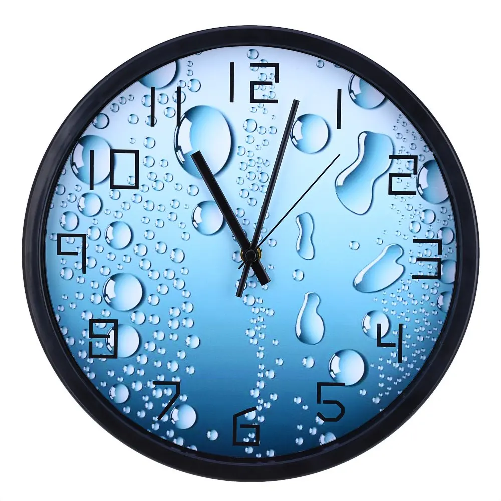 12 Inches Home Decor Modern 3D Silent Water Drop Pattern Wall Clock