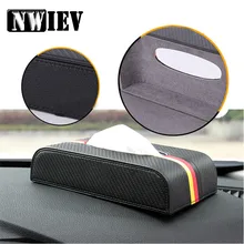 NWIEV карбоновые автомобильные коробки для салфеток бумажное полотенце для Chevrolet Cruze Aveoi Ford Mk2 Fiesta Ranger Mondeo Lada Granta Vesta