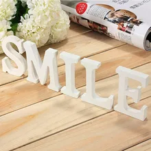 Home Decor Decoration thick Wood font b Wooden b font White font b Letters b font