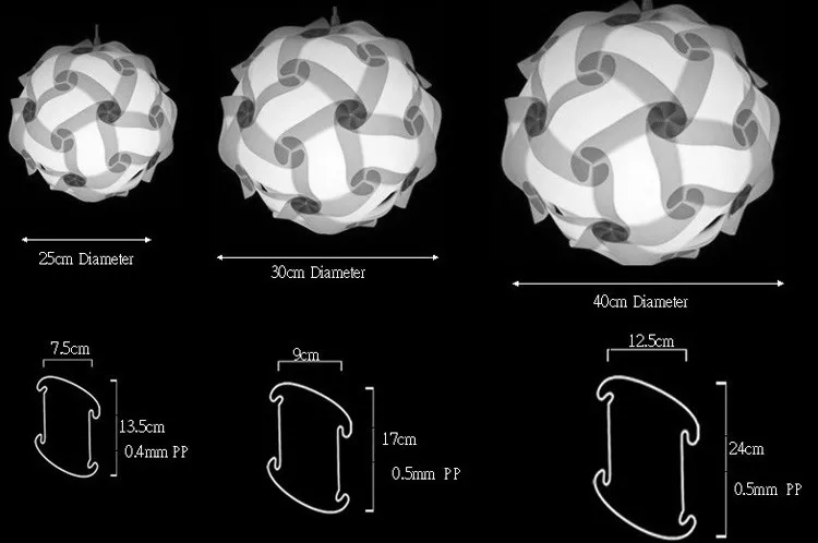 DIY современный мяч Новинка IQ головоломки лампы паззлы подвесной светильник диам. 30 см Бесплатная доставка