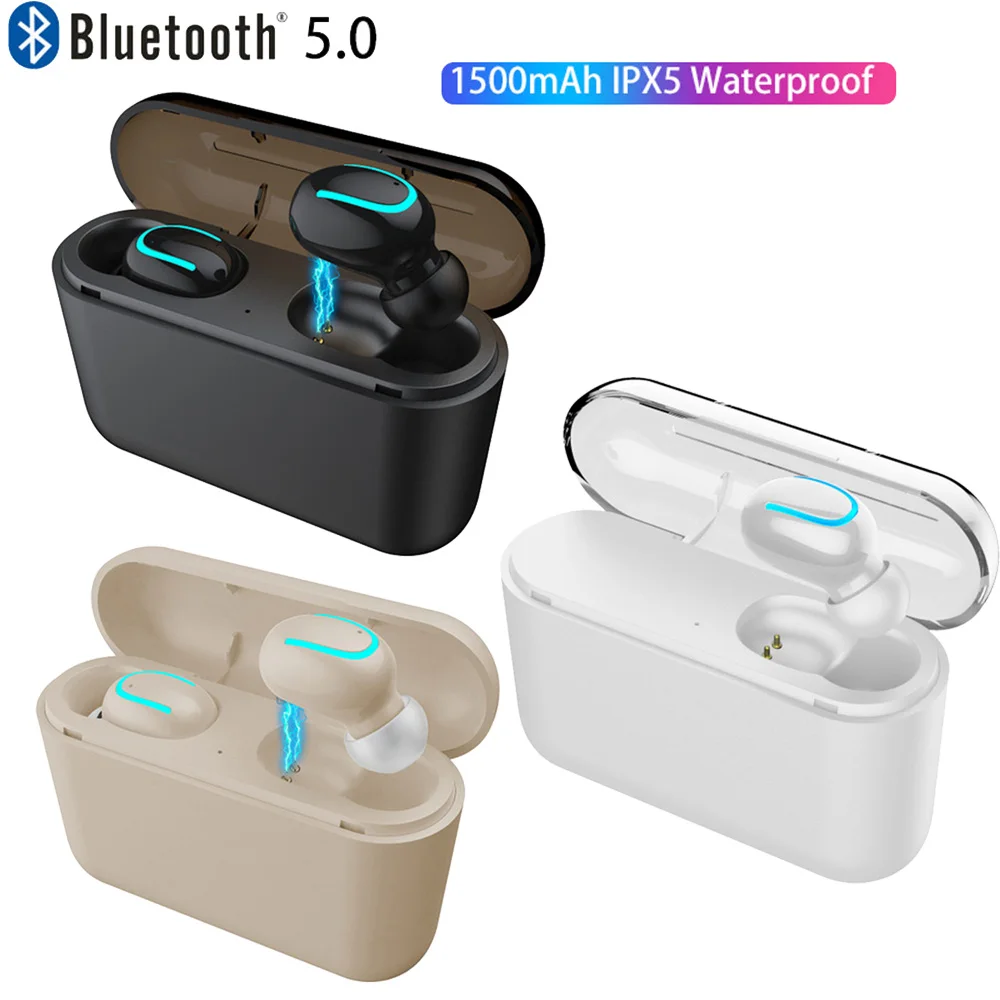 

HBQ-Q32 Ture Wireless Bluetooth Earphone TWS BT5.0 Earphone With Mic Stereo Charging Box 1500 mAh Power Bank For Mobile Phone