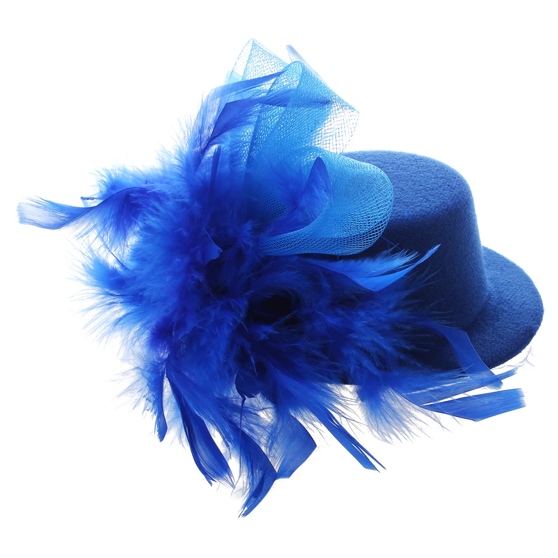 Фото Мини-органза Весенняя Шляпа заколка для волос синий | Аксессуары одежды