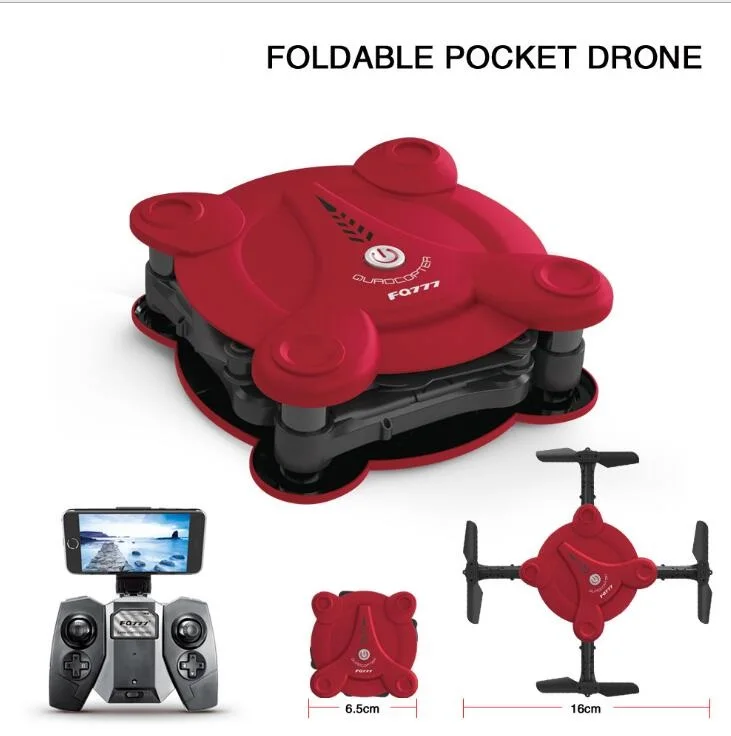 Горячая RC детская игрушка FQ 17W 2 4G Радиоуправляемый Дрон с складной рукояткой wifi FPV