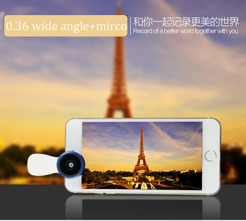 الهاتف المحمول العدسات 0.36X واسعة زاوية + 15X ماكرو عدسة الكاميرا ل فون X 8 7 6 لسامسونج Xiaomi هواوي Selfie عدسة