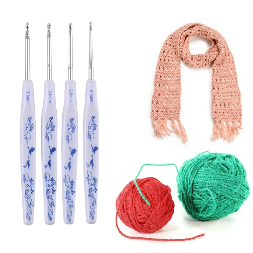 9 шт. 2-6 мм/12 шт. 2-10 мм пластиковый комплект крючков для вязания швейных игл шарф вязание игла свитер плетение ремесло инструменты подарок