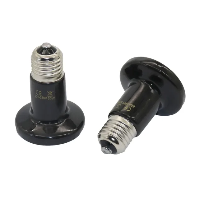 1 Pcs Reptile Pet No Light Far Infrared Ceramic Heating Lamp E27 Small Mini Heat Lamp 25W 50W 75W 100W 4