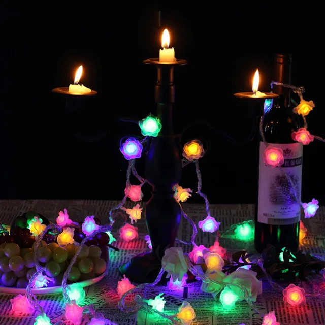 6m 40 Led Rose String Lights Decorative Light Room Decor 6m 40 Led Rose String Lights Decorative Light Room Decor Outdoor Mini Diy Bar Strip