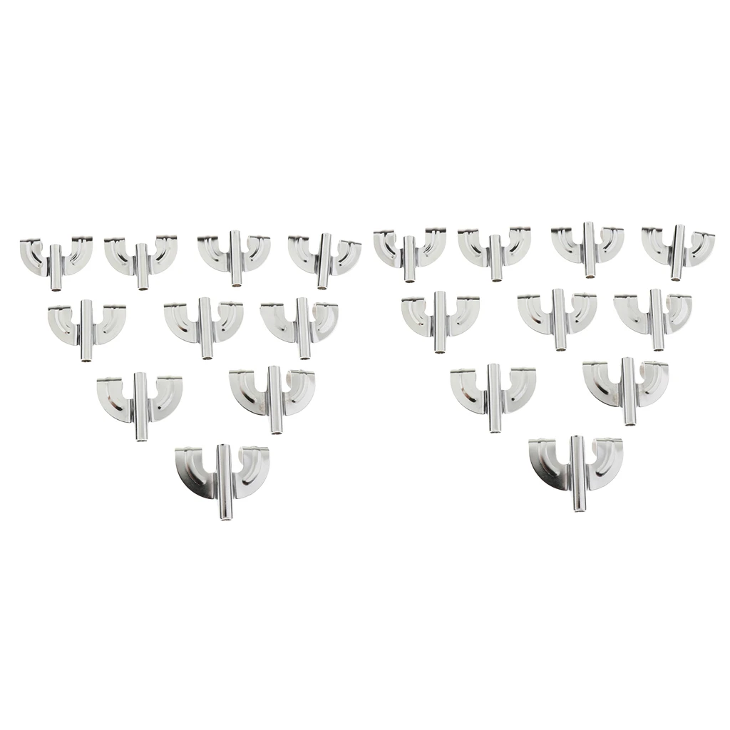 20pcs Silver Iron Plating Drum Claw Hook Clamp for Bass Drum Replacement Parts Accessories