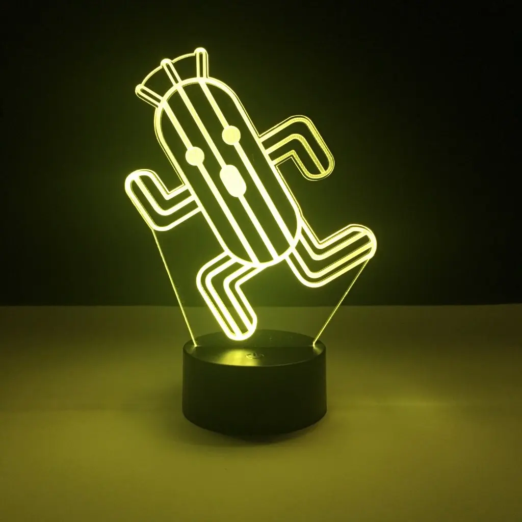 

Child Led Nightlight Cactuar Final Fantasy Night light for Kids Bedroom Decorative Light Boys Best Gift Cactus 3d Led Night Lamp