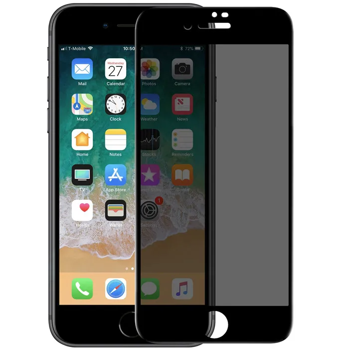 NILLKIN 3D AP+ MAX закаленное стекло для iPhone 7 8 7 Plus 8 Plus полное покрытие Антибликовая Защитная пленка защита экрана - Цвет: Черный