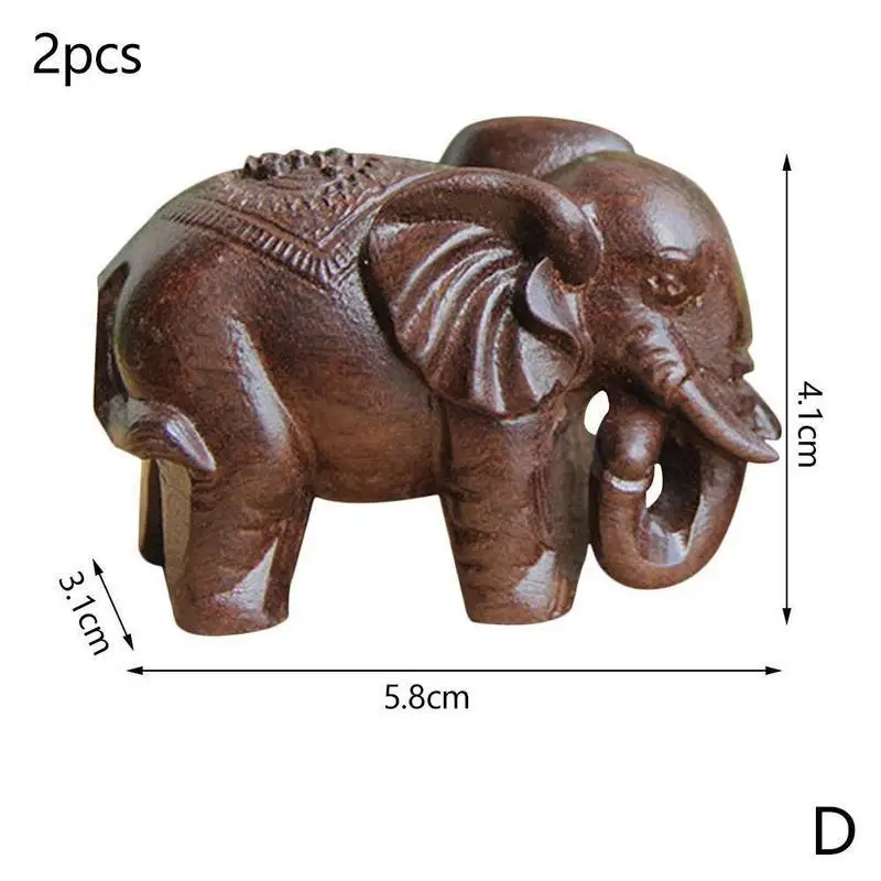 1 шт. четырехсторонний деревянный слон Будда животное миниатюрная Фея Сад украшение для дома ремесло Ландшафтный Декор микро - Цвет: D