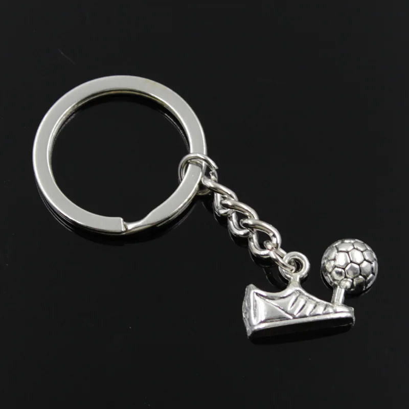 new fashion men 30mm keychain DIY metal holder chain vintage football