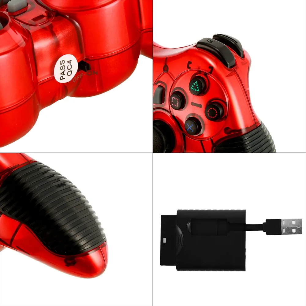 Универсальный беспроводной геймпад RF 2,4G с двойной вибрацией, игровой контроллер, пульт дистанционного управления, джойстик для ПК PS1 PS2 PS3 Android tv Box, геймерский джойстик