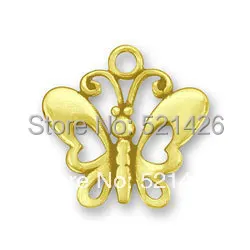 Novelty Gift New Products For 2014 Gold Plated Graceful Butterfly Shape With Cutout Wings Charm184365 50pcs/lot | Украшения и