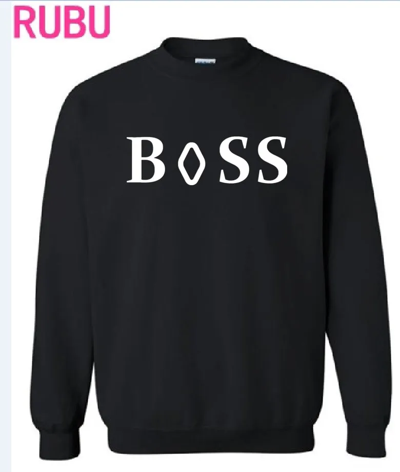 2017 RUBU BXSS autumn and winter sweatshirt Print long-sleeved hoodies 100% cotton loose O-Neck men Sweatshirts mjhgkj | Мужская одежда