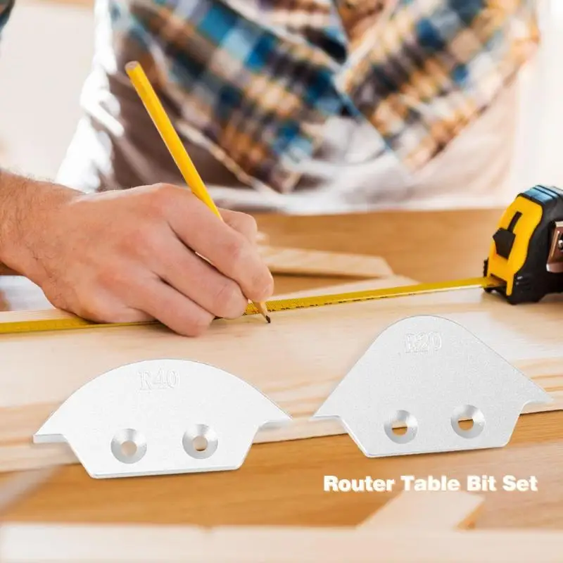 

Radius Quick-Jig Router Table Bit R Corner Jig Templates Wood Routers Set