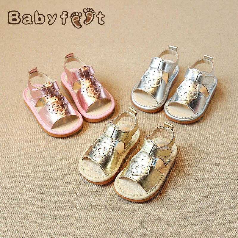 Brand Babyfeet 1-3 years old girl sandals Baby Toddler shoes Cow Leather Genuine Leather princess party shoes Children's sandals babyfeet summer cool toddler shoes 0 2 year old newborn baby girl