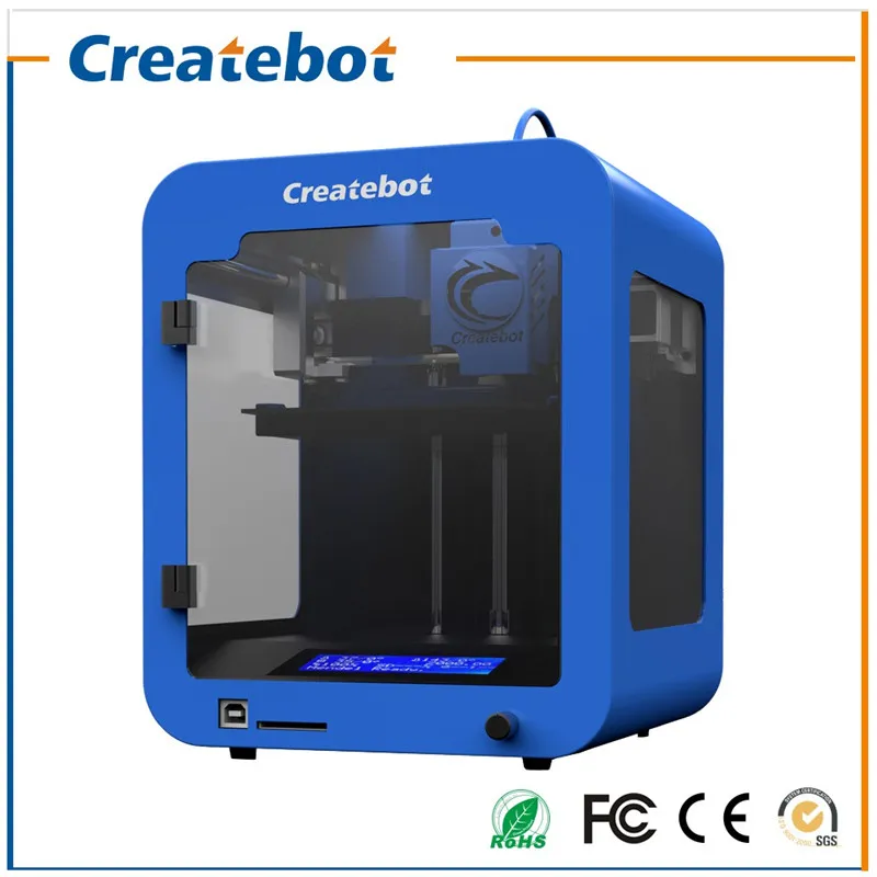  Super Mini 3D Printer Support USB or SD Card Connection Createbot Smallest 3D Printer Only 3kg Net Weight High Quality for Sale 