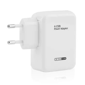 

5V 3.1A 4 Port AC Wall Home Travel Universal Micro USB Power Charger Adapter HUB For Samsung For iPhone VAY84 P18 0.4 EU Plug