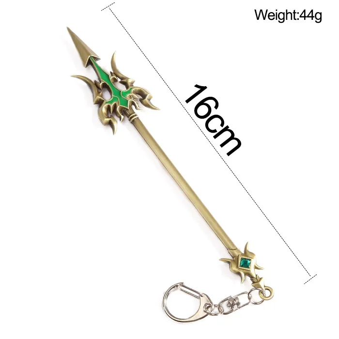 12 Pcs/lot LOL Seneschal of Demacia Xin Zhao Keychain Zinc Alloy