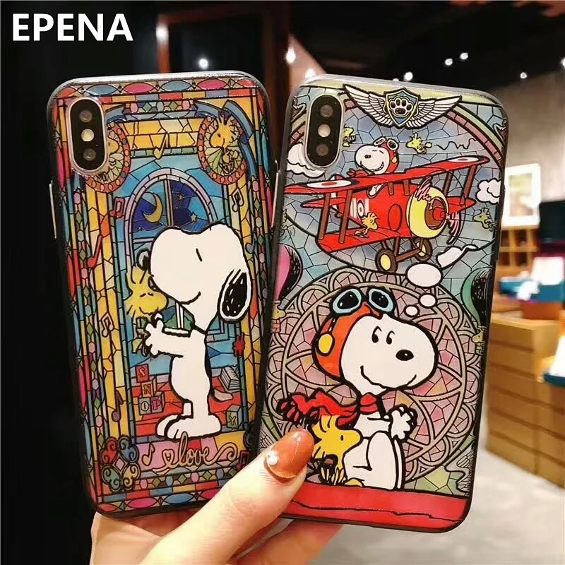 

Cartoon Cute Embossed Case for Iphone X XR XS MAX 6s 6 7 8 Plus Phone Cases Japan Astronaut Kisses the Cottage Soft Cover