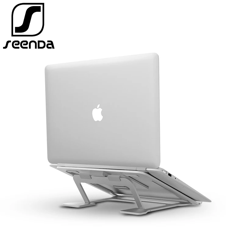 SeenDa Height Adjustable Laptop Stand for MacBook Foldable Lapdesk Office Stands for Dell Aluminium Portable Thinkpad Holders